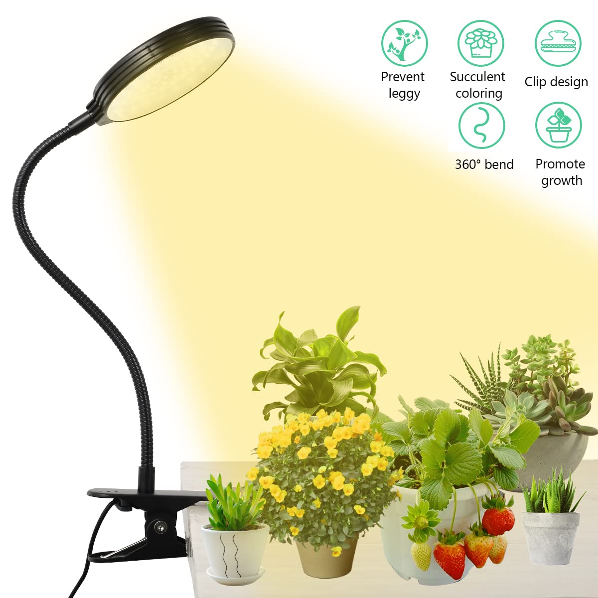 Amazon.co.jp: Happyyoo 植物育成ライト led クリップ フル
